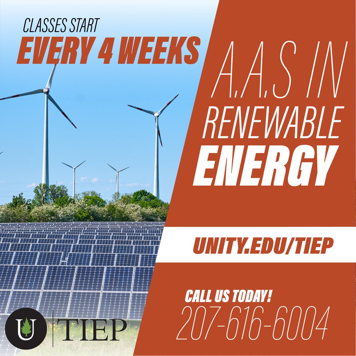 Did you know employment in Renewable Energy fields is expected to grow at an average of 15% from 2020-2030, according to the Bureau of Labor Statistics (BLS)?

Learn more about our renewable energy program at unity.edu/programs/renew…

#renewableenergy #mainejobs #renewable