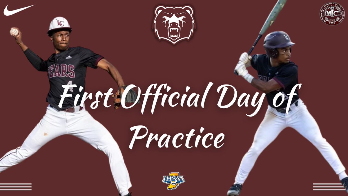 𝕄𝕒𝕣𝕔𝕙 𝟙𝟛𝕥𝕙
𝗙𝗶𝗿𝘀𝘁 𝗢𝗳𝗳𝗶𝗰𝗶𝗮𝗹 𝗗𝗮𝘆 𝗼𝗳 𝗣𝗿𝗮𝗰𝘁𝗶𝗰𝗲

We kick off our 2023 campaign today‼️

2️⃣2️⃣ Days out from our first game🤩

#BearNation | #LCBaseball