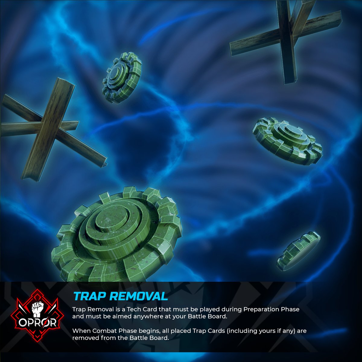 You already met the tanks...   now get to know the Techs and Gears of Opror. 

#opror #nftgame #battletanks #techcards #gearcards #tcg #autochess