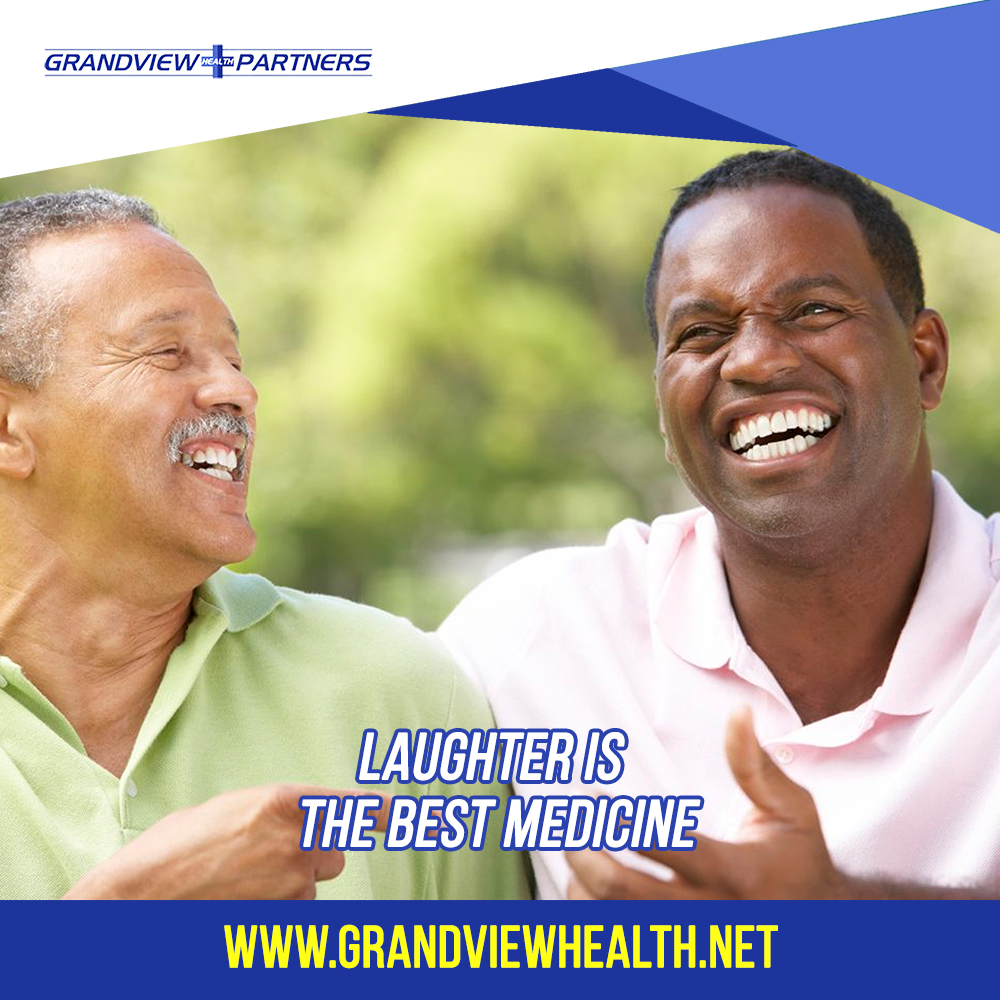 HealthGrandview's tweet image. Did you know that laughing can boost your immune system and reduce stress? At Grandview Health, we believe that a healthy lifestyle includes plenty of laughter! 

 (773)378-9977
 grandviewhealth.net

#LaughterIsTheBestMedicine #FunHealthFact #StressRelief