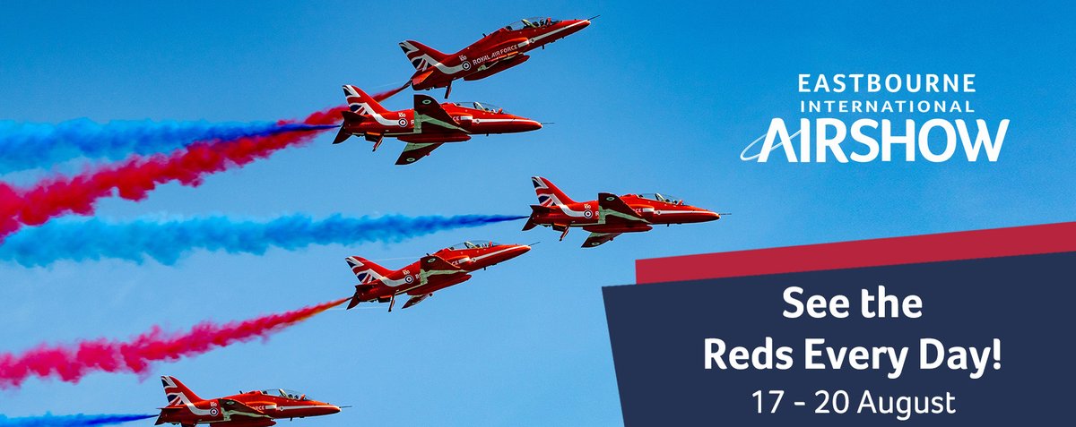 EB_Airshow's tweet photo. The Reds are returning for all 4 days of Airbourne! Joining them will be the RAF Battle of Britain Memorial Flight &amp; Tutor T Mark 1, along with the Typhoon from Fri – Sun ✈️ Enhance your airshow experience &amp; support Airbourne for 2023 &amp; beyond here: https://t.co/knW2N27GSR https://t.co/3UXMAsl5i7