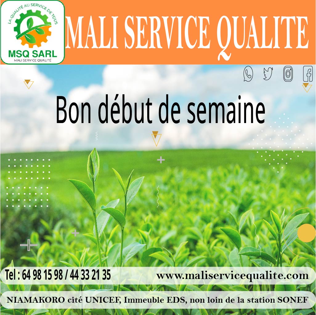 MSQ_Sarl's tweet photo. MSQ sarl vous souhaite un bon début de semaine. https://t.co/R7v886slLC
