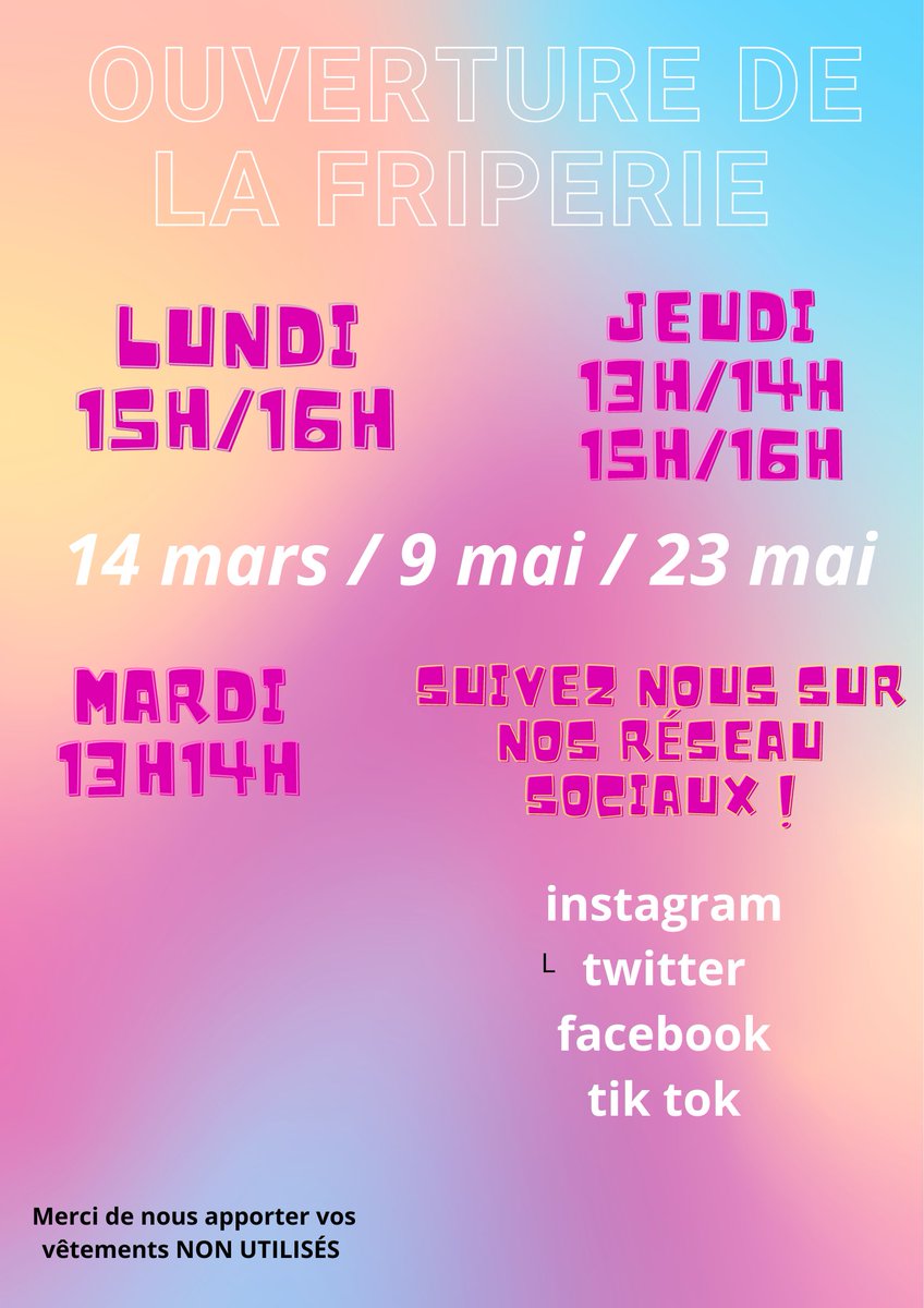 VENEZ ACHETEZ DANS NOTRE #FRIPSHOP!!!!!! #VENEZNOMBREUX #LDM #1VENTE #VETEMENT #BATD