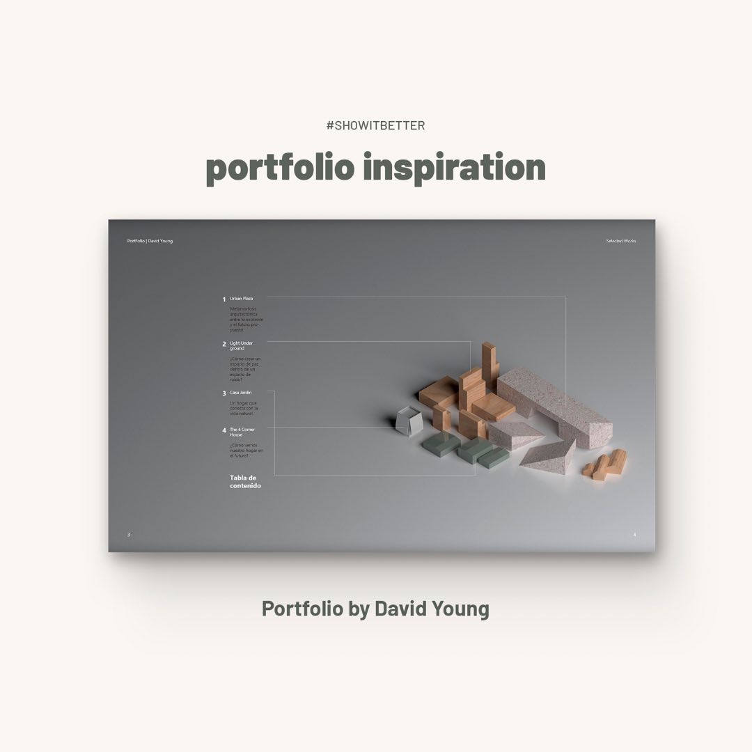 letshowitbetter's tweet photo. Which spread do you like best? 👇🏽

😱Check out these awesome portfolio spreads from the talented architect David Young dayoworldd ! 

✍️We reviewed his portfolio on our latest episode of portfolio review and couldn't wait to share it with you guys! learnupstairs 

👉🏼Take inspira https://t.co/dGZeZmmPA5