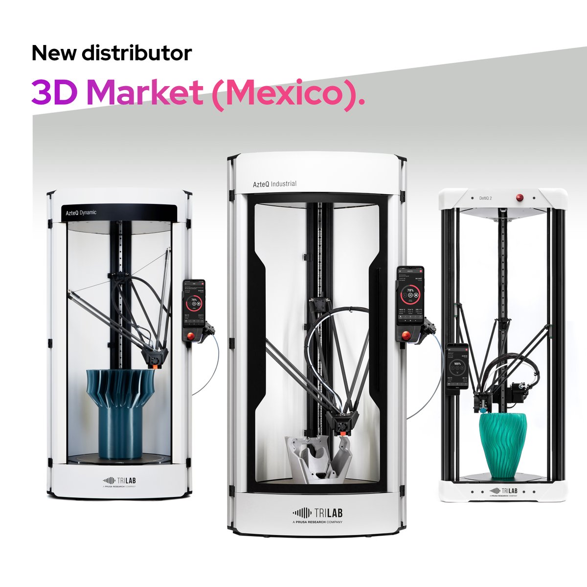 You can buy TRILAB professional delta 3D printers virtually anywhere in the world. And that's thanks to our distributors and resellers in the 🇺🇸USA, 🇬🇧UK, 🇵🇱Poland, 🇦🇺Australia, Singapore and now Mexico.

#newdistributor #mexico #3Dprinting