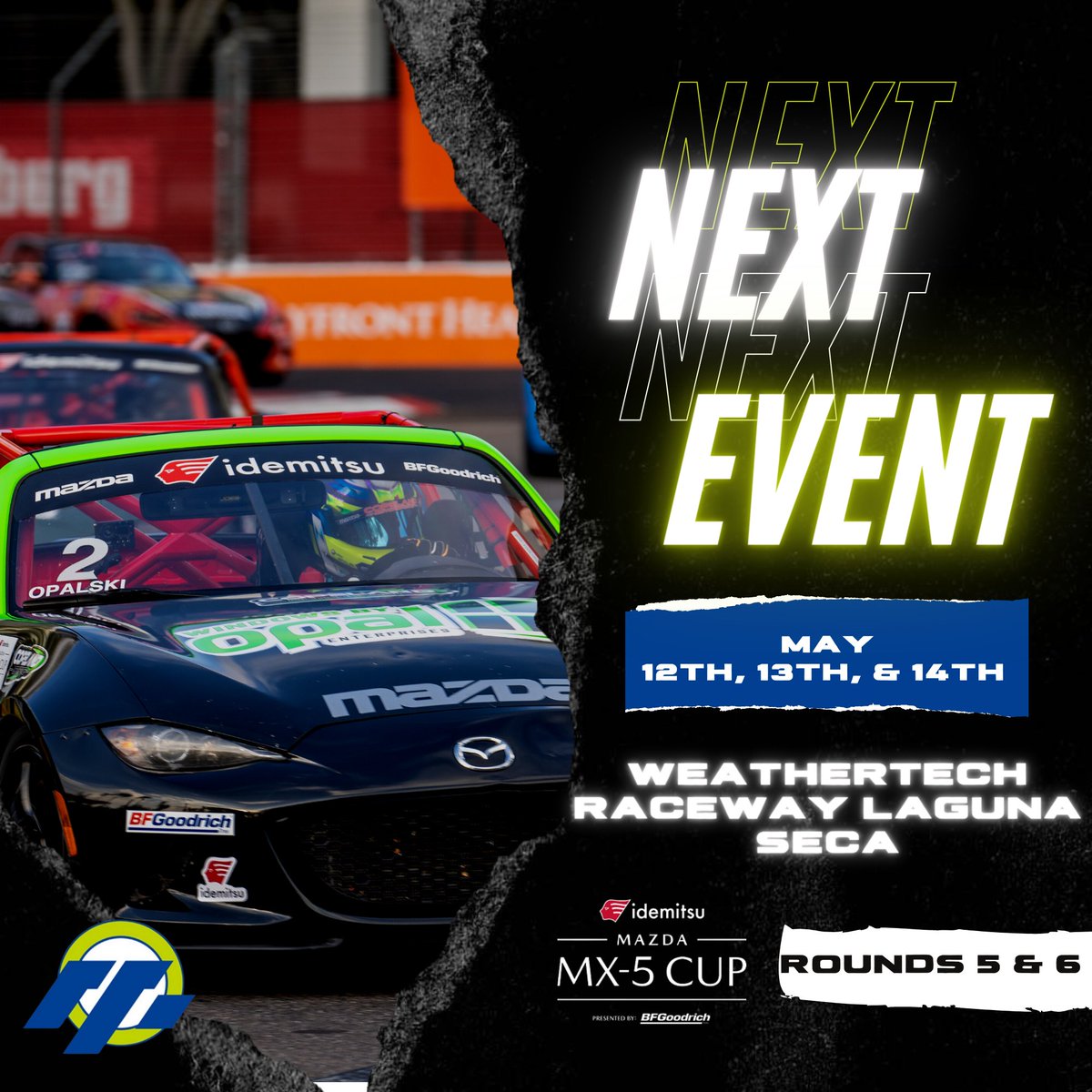 Our next event is approaching fast! We will be at the wonderful WeatherTech Raceway!

#MaxOpalskiRacing / #MaxOpalski / #MazdaMX5Cup / #Racing / <a href="/MazdaMX5Cup/">Mazda MX-5 Cup</a> / <a href="/CopelandMTSP/">Copeland Motorsports</a>