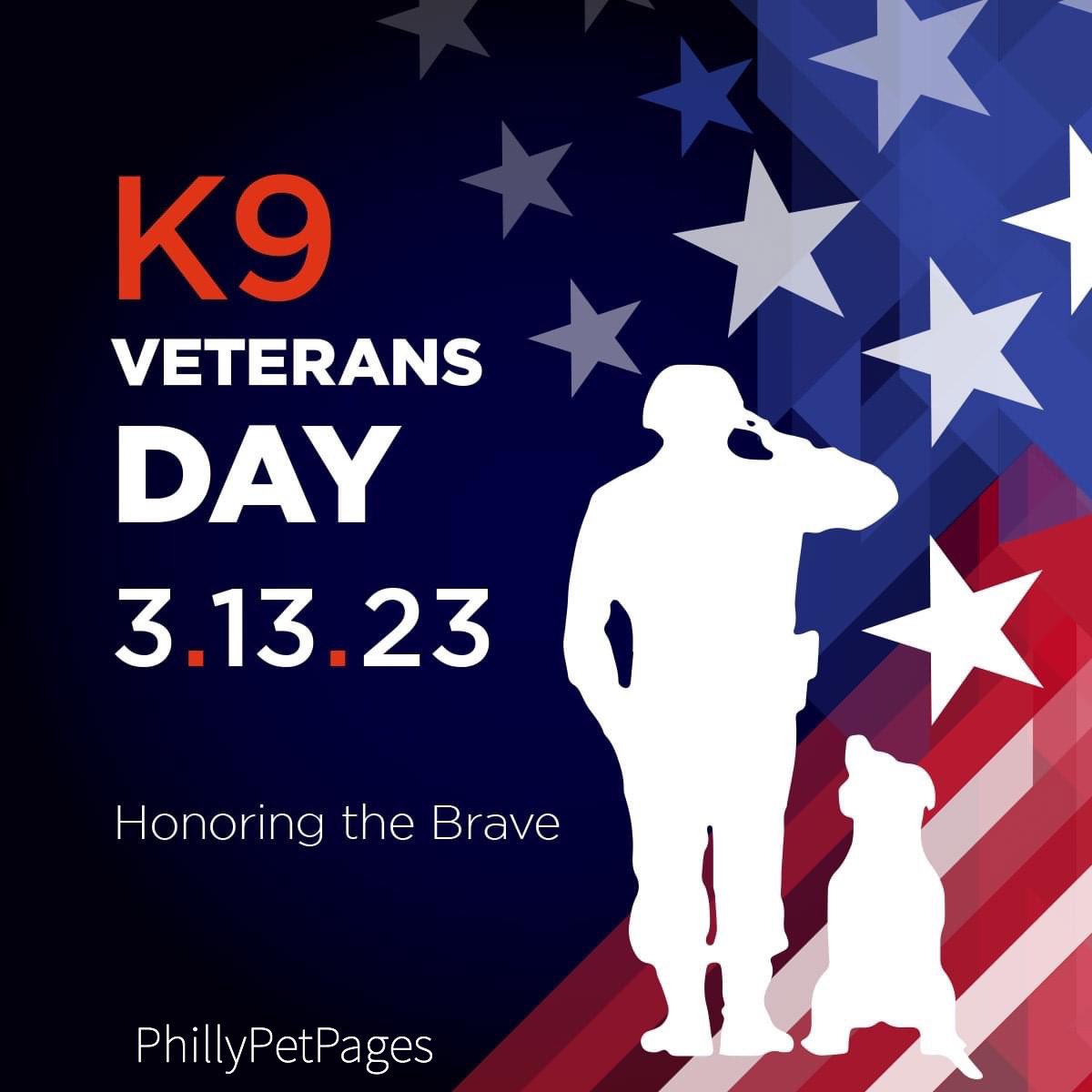 PHILLYPetPages's tweet photo. Today we honor the service and sacrifices of American military and working dogs🇺🇸 #dogsoftwitter #militarydogs #workingdogs #americandogs #landofthefree #homeofthebrave #phillypetpages https://t.co/o5mDzQ55GJ