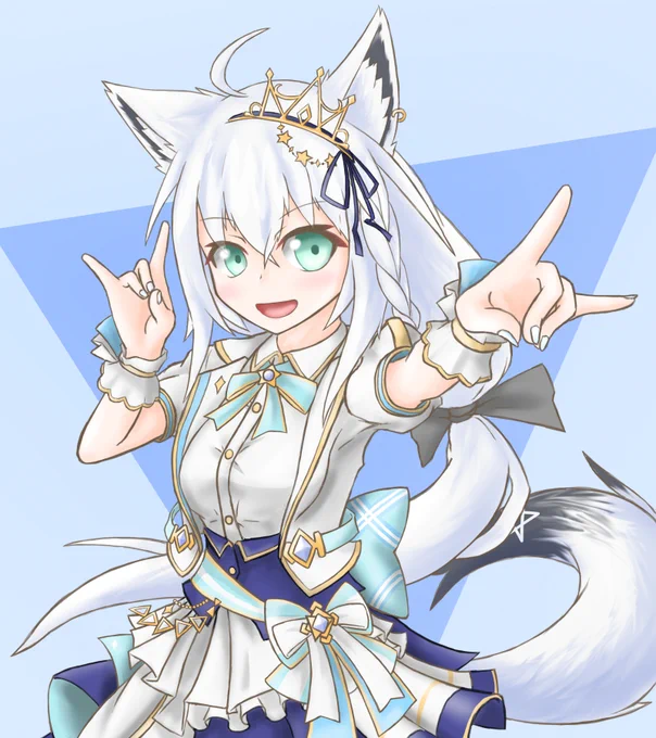 アイドルタイムのきつねが現れた!#絵フブキ 