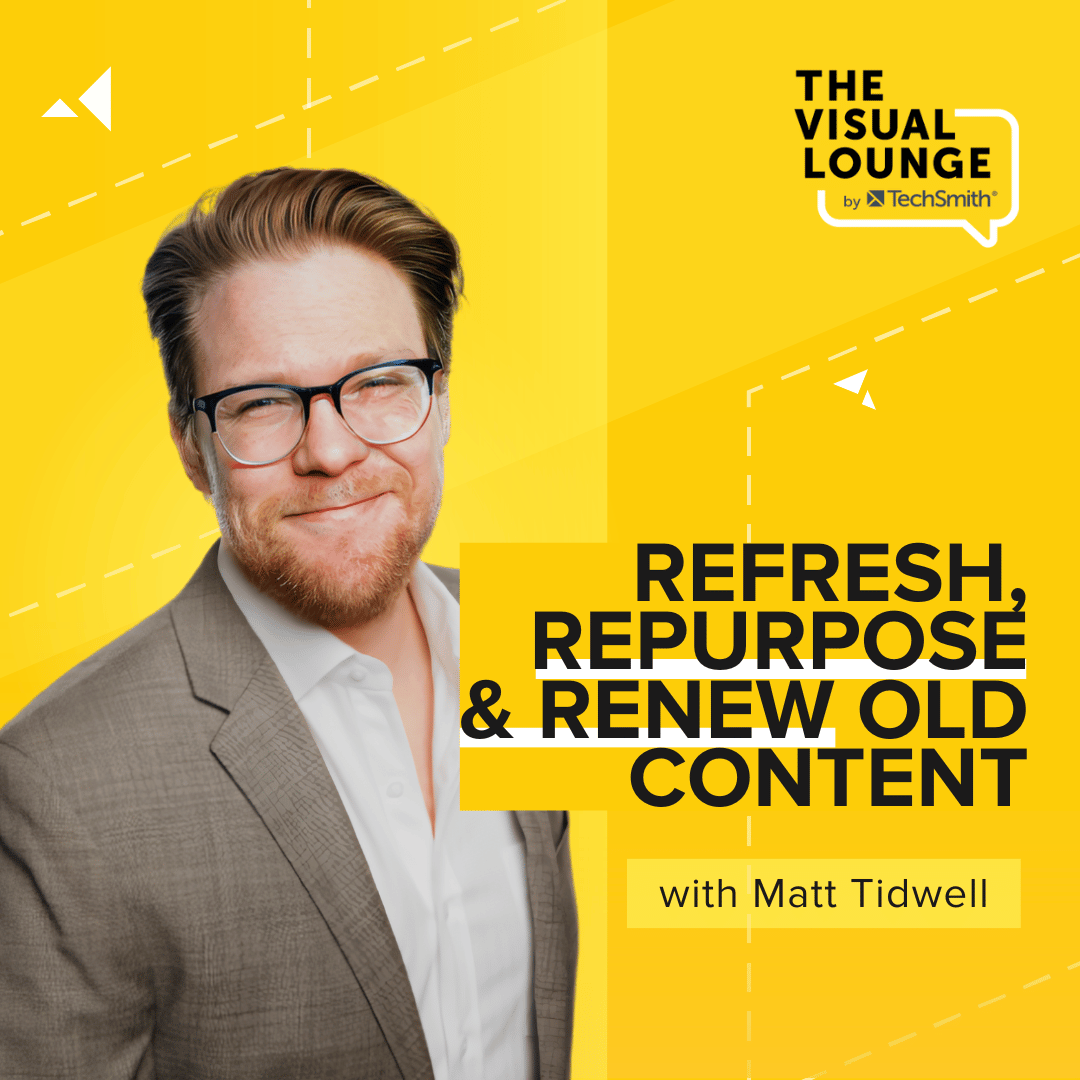TechSmith's tweet image. Don’t leave old content to gather dust. You can pull out tons of value when you repurpose it for different mediums.  

Matt Tidwell, CEO of @ThinkThruCo, joins The Visual Lounge to share some tips on how to do this. Tune in on podcast apps.  

#contentrepurposing