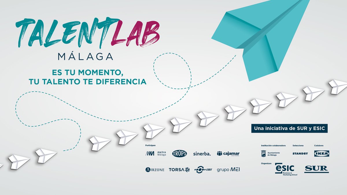 DiarioSUR's tweet image. 🎓 ¿Estás terminando tu carrera universitaria o máster? 

🚀 Ven a #TalentLab y consigue unas prácticas remuneradas en las mejores empresas de Málaga.

📬 leer.sur.es/_dqrj2