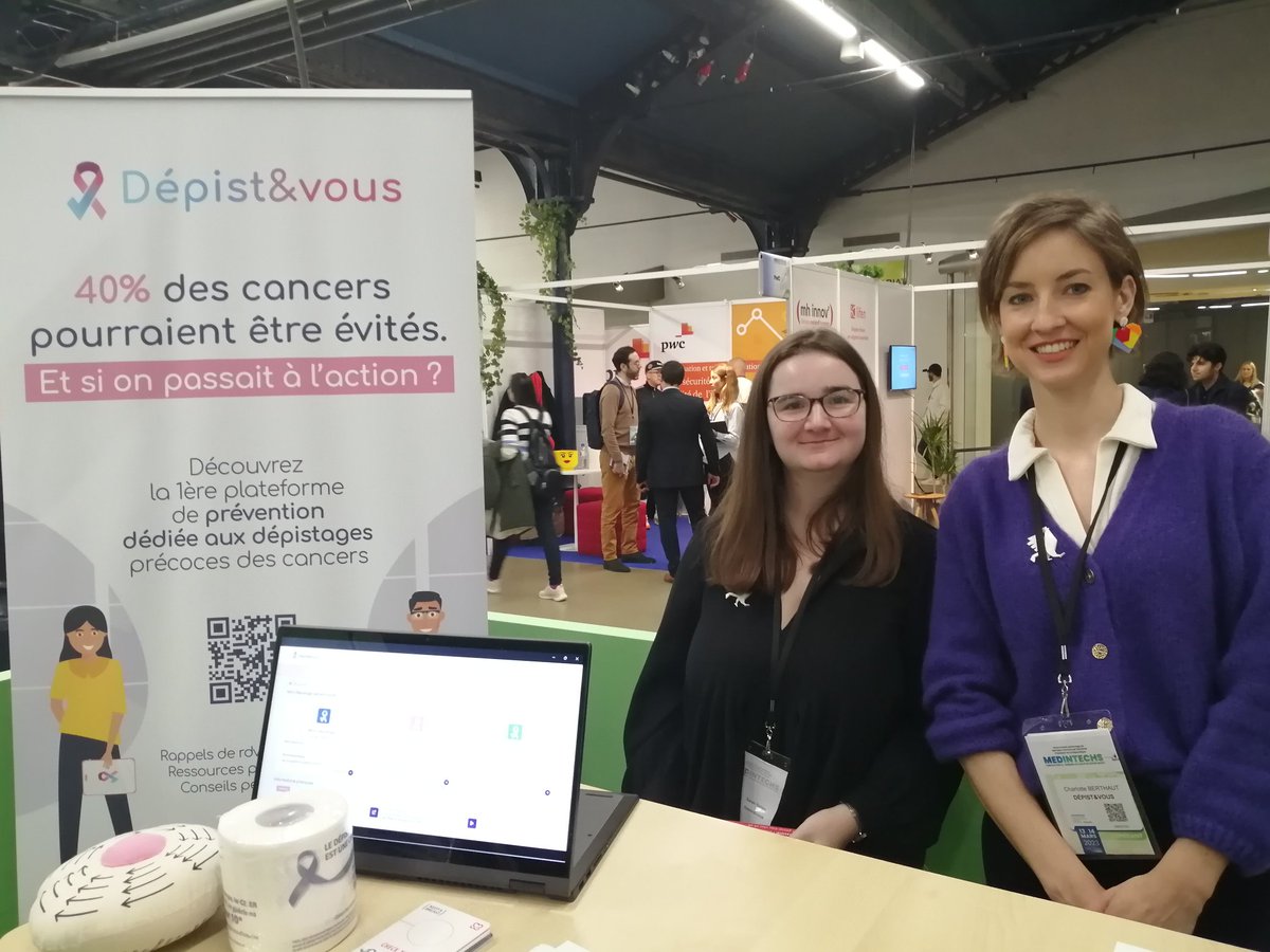 #medintechs <a href="/depistetvous/">Dépist&vous</a> a accueilli François Braun  <a href="/Sante_Gouv/">Ministère de la Santé et de l'Accès aux soins</a> sur son stand, le docteur Charlotte Berthaut et Sarah Saliou seront présentes pendant ces deux jours pour vous présenter la #plateforme de dépistage des #cancers <a href="/MedInTechs1/">MedInTechs</a> village #prevention <a href="/MurielBenitah/">Muriel Benitah</a>