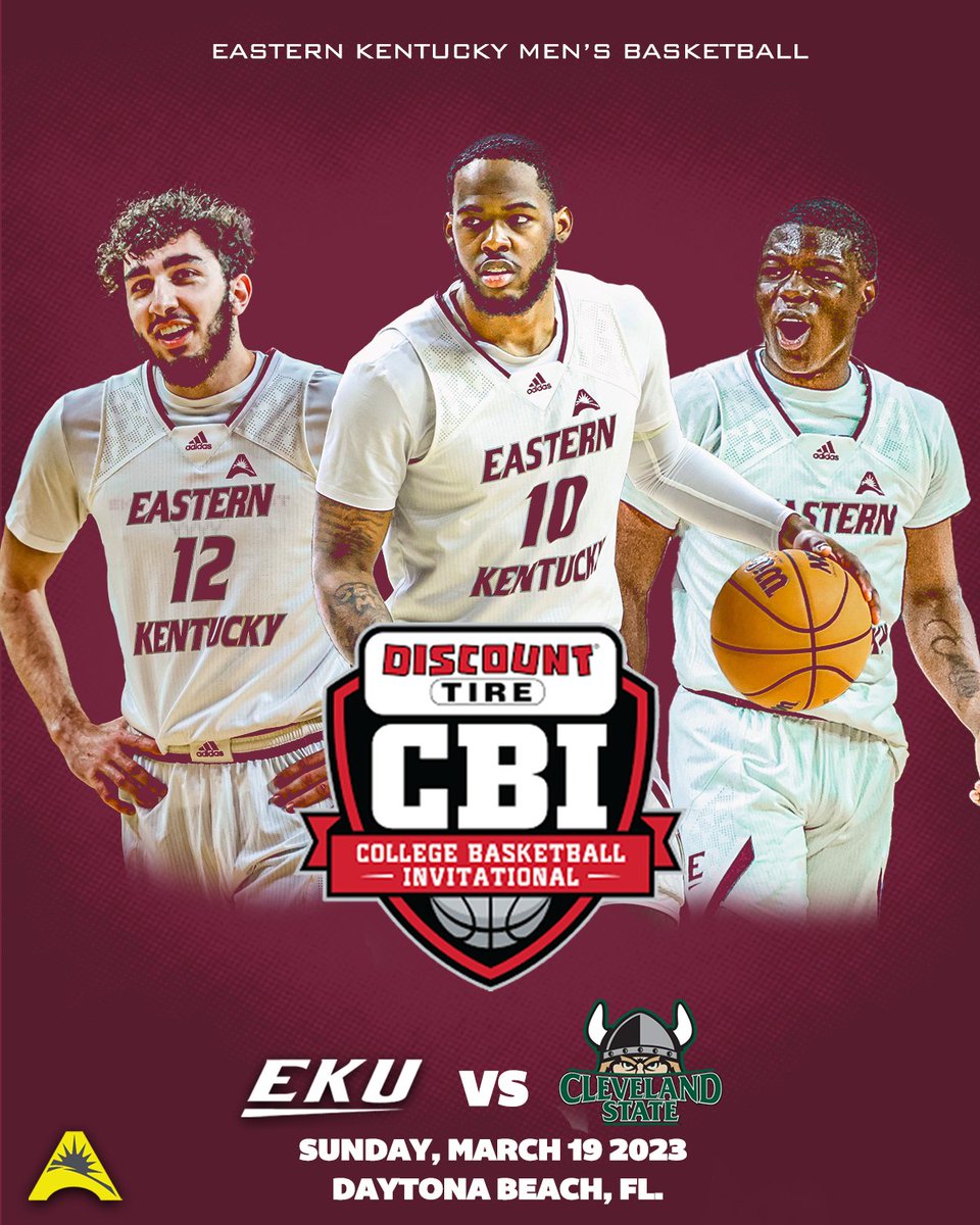 ASUNSports's tweet photo. Keeping the season alive in MARCH! 😤

@EKUHoops is making an appearance in the @CBITourney as the squad takes on Cleveland State in the First Round this Sunday! 💯👏

#ASUNBuilt | @ASUN_MBB | #GoBigE https://t.co/LJLANBtWKD