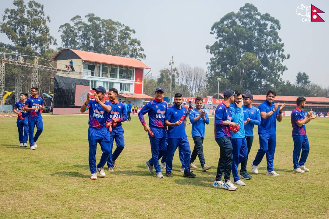 kushalbhurtel14's tweet photo. One last game and then we’ll settle for peace for a while! Lets do it one last time. #NepalCricket 
जय नेपाल 🇳🇵 https://t.co/mB1wIDetoN