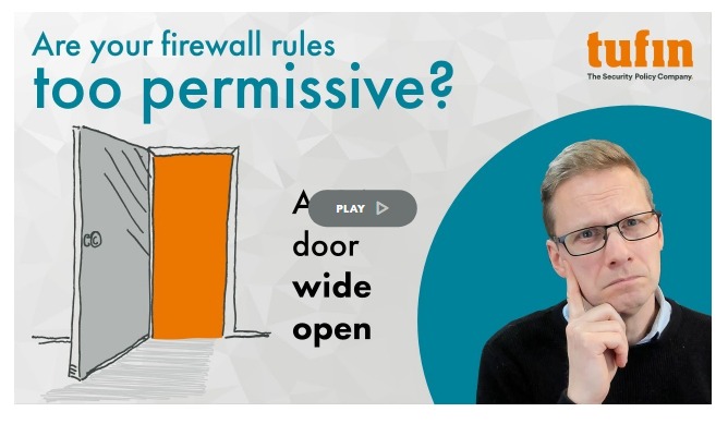 jdpecqueur's tweet photo. Are your #firewall rules too permissive? Learn how @TufinTech can help you automatically reduce firewall permissiveness to a least-privilege state in this video: https://t.co/g4gQ84Gszl https://t.co/TyiCtAI6tj