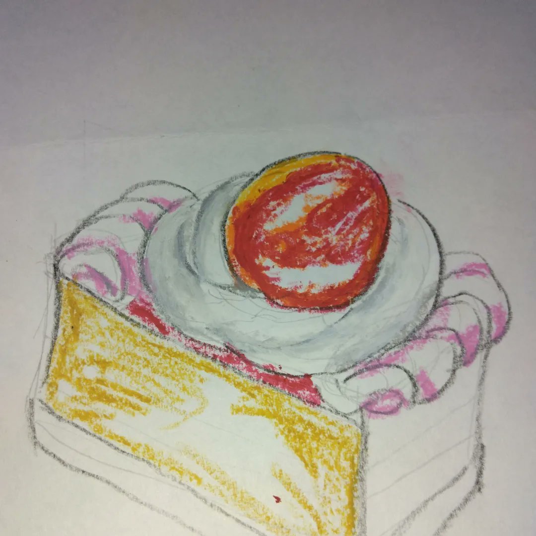 food no humans cake food focus traditional media cup pastry  illustration images