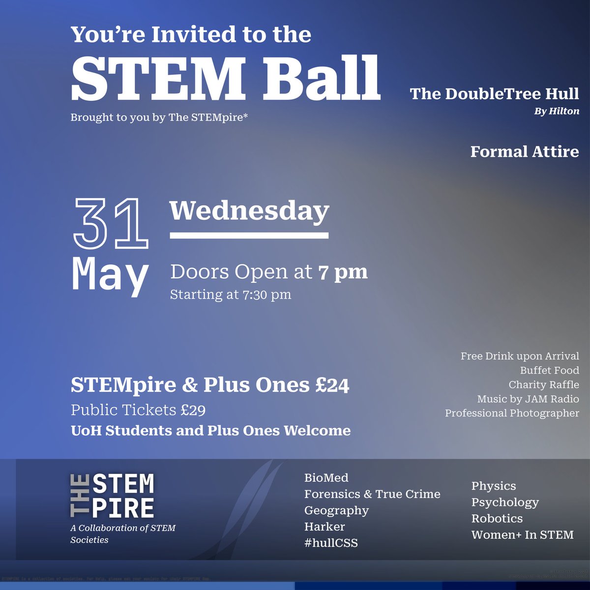 hull_CSS's tweet image. The STEMpire Ball 2023
Tickets Coming Soon…