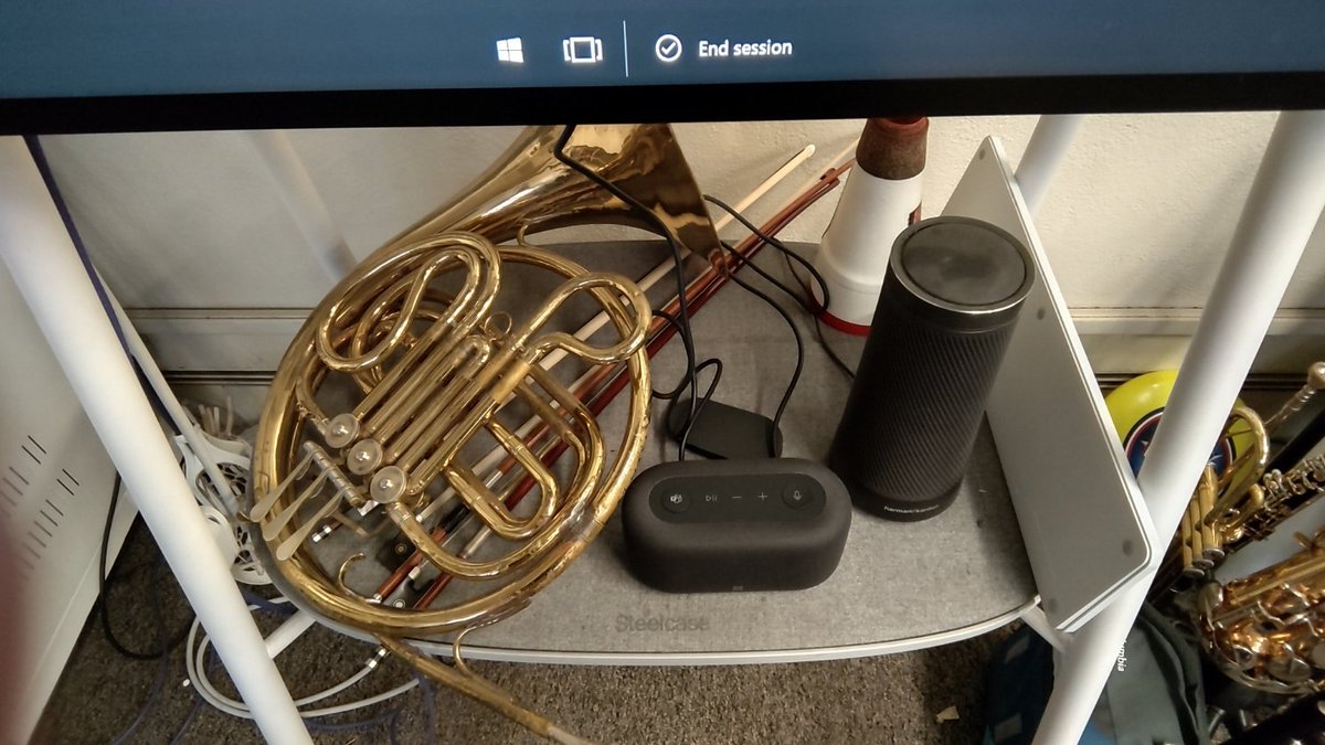 The Good: Found out my Surface Hub supports Audio Out via USB-C 👍

The Bad: This MS Audio Dock doesn't have enough volume to fill up my music classroom 🫤

Next Steps: Gonna try my Continuum Dock, but now I need some speakers with enough power and a small footprint.

#MIEExpert
