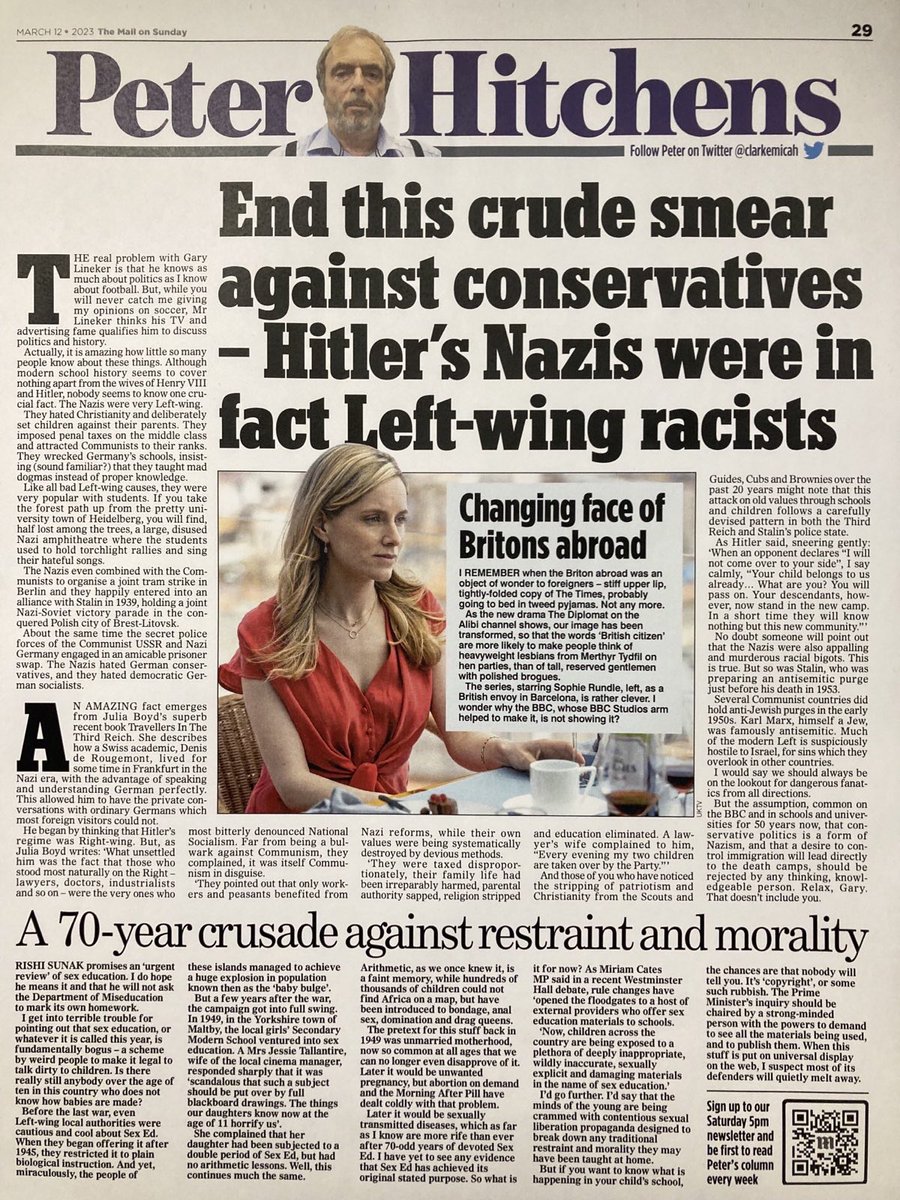 Class1Action's tweet image. #PeterHitchens’ revisionism is based on the lie the Nazis were socialists &amp;amp; that they had no allies among Tories in Britain. As late as 1938 #Churchill was praising #Hitler. The terms ‘socialist’ &amp;amp; ‘workers’ in the NSDAP title was to trick the working class. #Nazis are #FASCISTS!