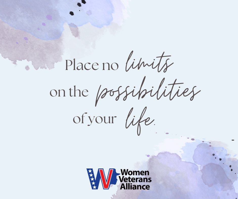 ladyvets's tweet image. Place no limits on the possibilities of your life.