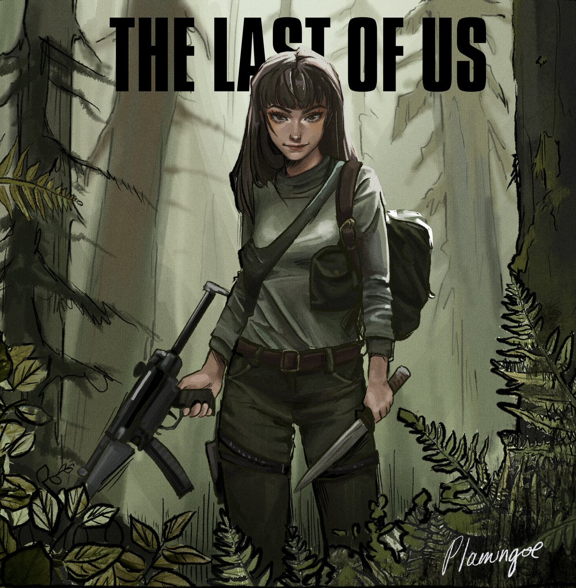 _Plamingoe's tweet photo. This is me as a clicker-fighting hero! A former soldier now hunter with unparalleled survival skills and is able to successfully operate any weapon she could get her hands on. 

#LookForTheLightChallenge
#TheLastOfUsHBO
@HBOAsia https://t.co/3WOscblR1D