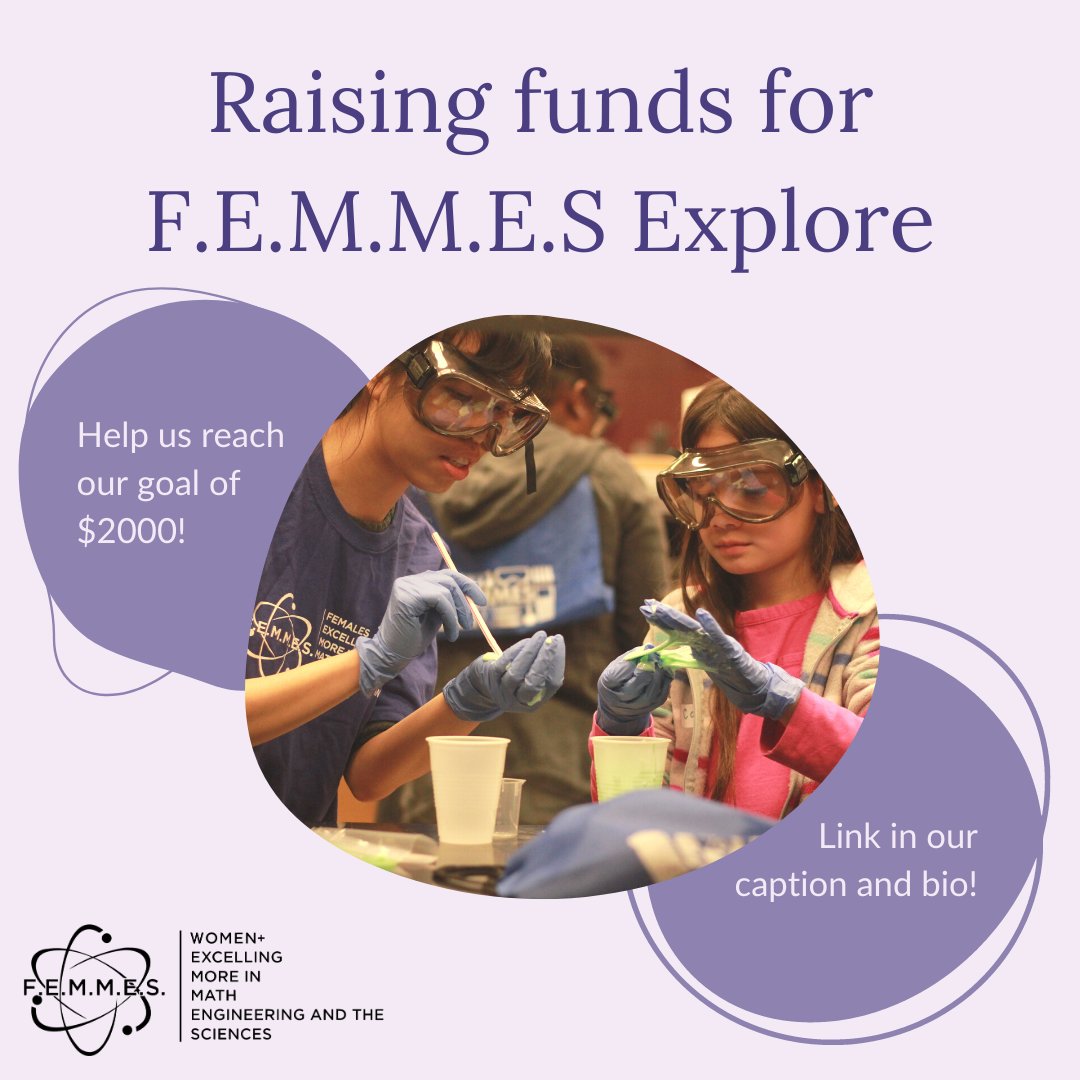 FEMMESatUM's tweet photo. On Wednesday, March 15th, we're participating in Giving Blueday (@UMForeverGoBlue)! Please consider donating to enable 100+ girls from underserved communities to attend our STEM outreach events! 

Find more information on our donation page: https://t.co/51Gpgqm4PW https://t.co/29j46m0I3o