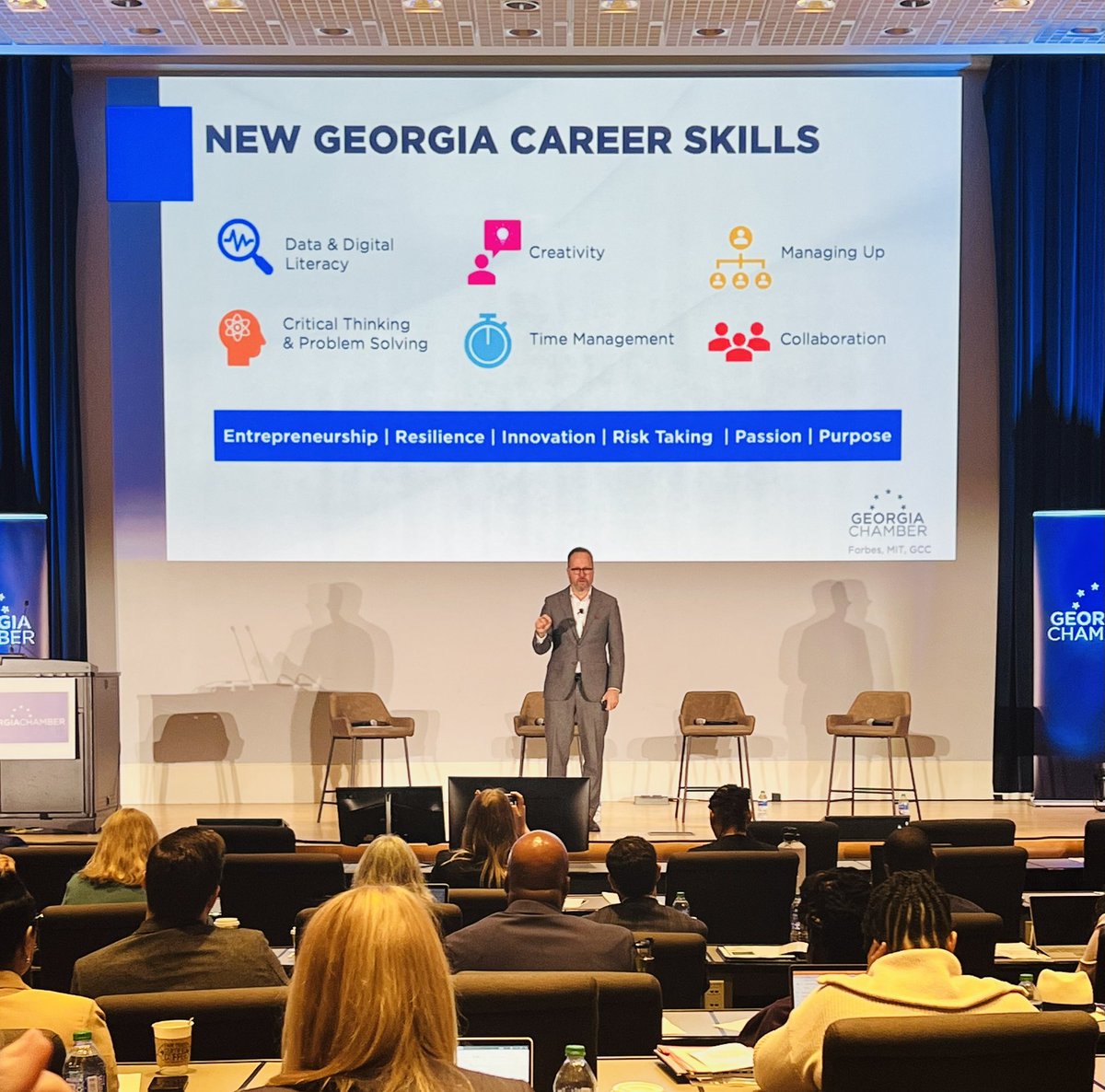 BarrowWBL's tweet photo. Lots of great information this morning at Georgia Chamber’s Future of Talent Conference! Great data driven topics. @GeorgiaCTAE @georgiadeptofed https://t.co/IpMPy2sHAr