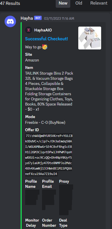 TheWindyCityA's tweet image. sleep-&amp;gt;wakeup-&amp;gt;hayha checkouts. from amz freebies to nordstrom restocks.. a true AIO
@HayhaBots @DonutProxies @LiveProxies @Sauceservers