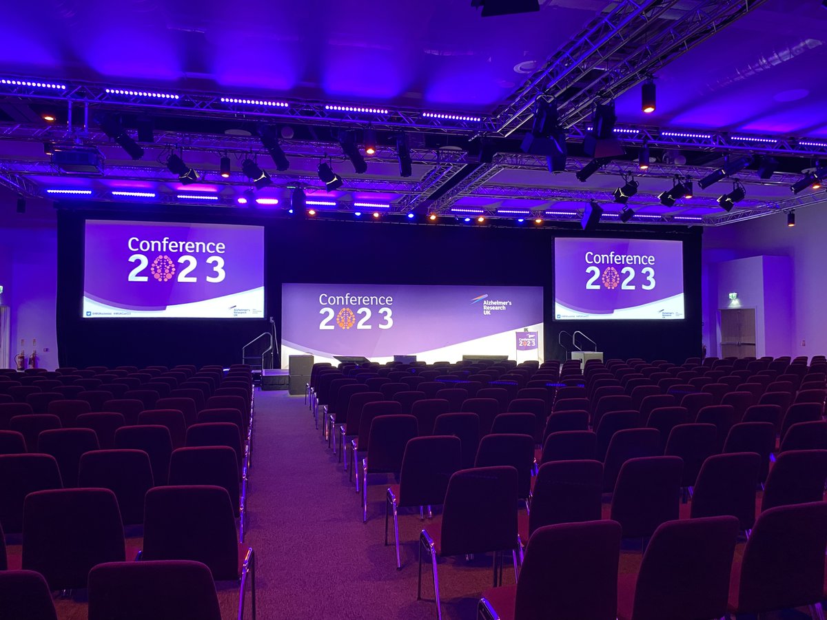 VenueAV's tweet photo. Proud to work with @AlzResearchUK again on #ARUKConf23 in Aberdeen!  And it's our first ever event in Scotland! #AudioVisual #events https://t.co/iISKgLPdrg