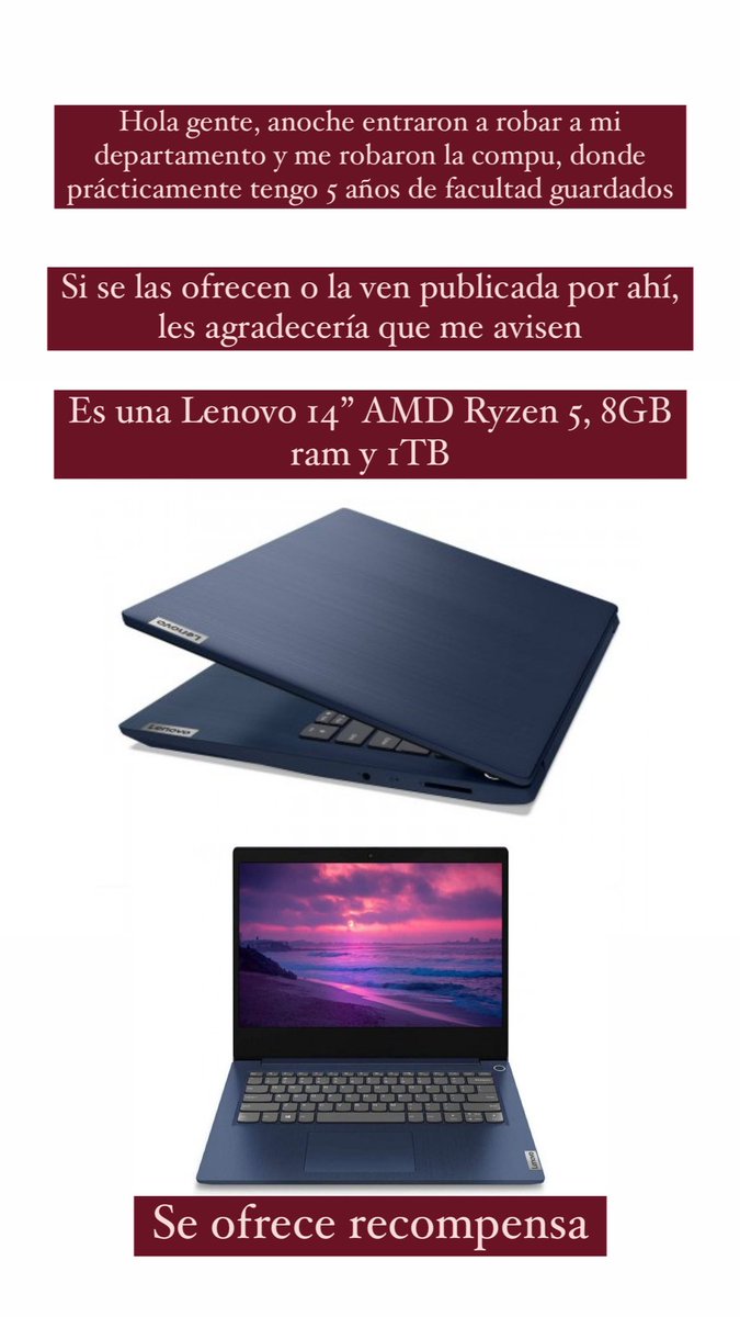 Mati_Reyi's tweet photo. Les agradezco si comparten o si la ven en venta por ahí https://t.co/gYCeQ0f1rV