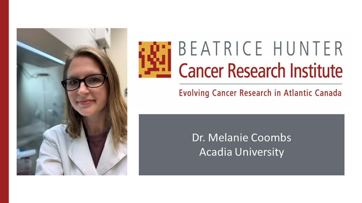 <a href="/AcadiaU/">Acadia University</a>’s Dr. Melanie Coombs (<a href="/CoombsMelanie/">Melanie Coombs</a>) (and <a href="/BHCRI/">BHCRI Research</a> Assoc Scientist) is investigating the therapeutic potential of the anti-cancer peptide Mastoparan for colorectal cancer. #ColorectalCancerAwarenessMonth @_researchNS <a href="/coloncanada/">Colorectal Cancer Canada</a> bit.ly/3YY2QY1