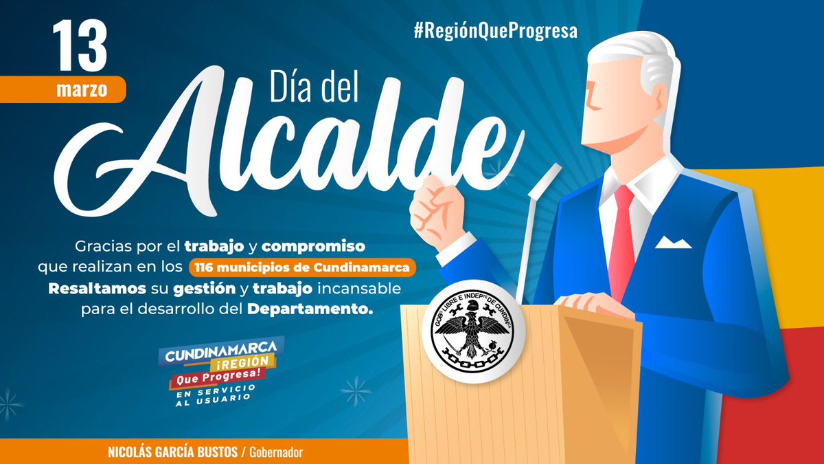 SecGeneralCundi's tweet photo. #FelizLunes | 💁🏻‍♀️ la @SecGeneralCundi, extiende un saludo especial a los #Alcaldes de los 1️⃣1️⃣6️⃣ municipios de de #Cundinamarca en su día. Resaltando su trabajo y gestión para el desarrollo de nuestro territorio, en esta #RegiónQueProgresa. https://t.co/iOhdTJhjxw