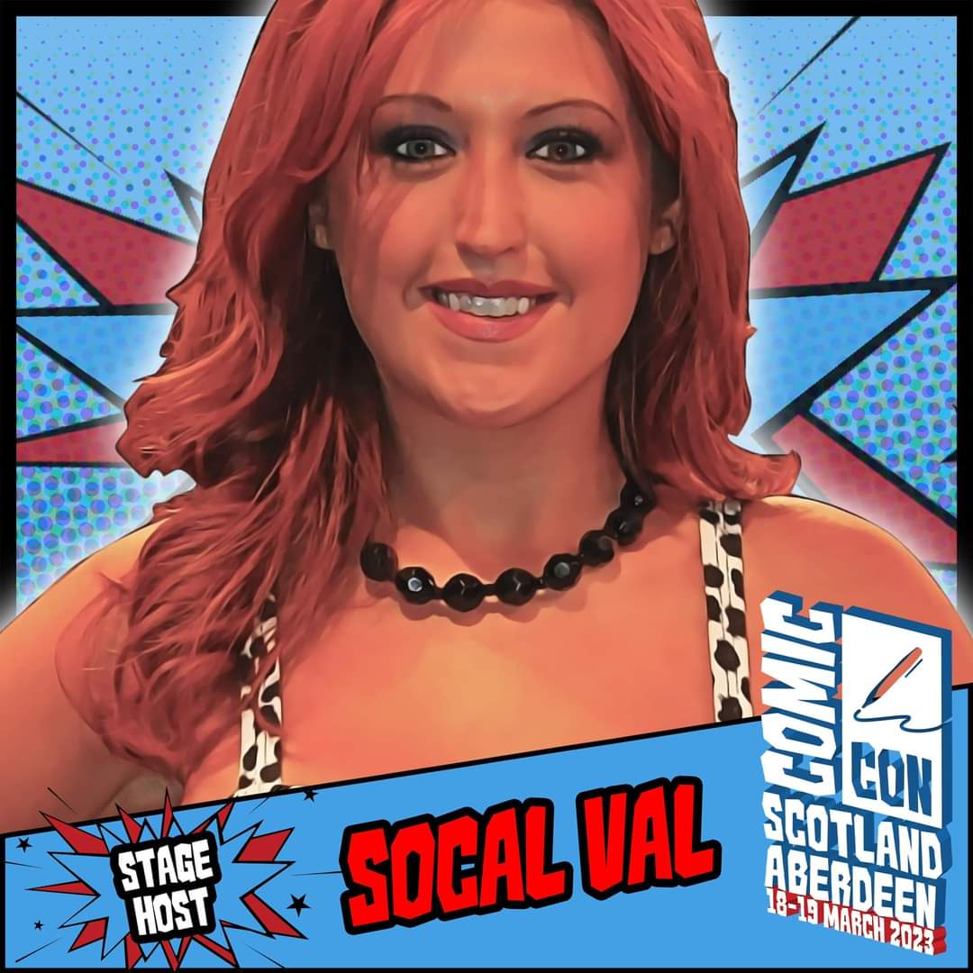 comconaberdeen's tweet image. The wonderful @SoCalValerie will back for stage hosting duties this weekend 😀 

#SoCalVal #ImpactWrestling #ComicCon #ComicConAberdeen #ComicConScotland #Aberdeen