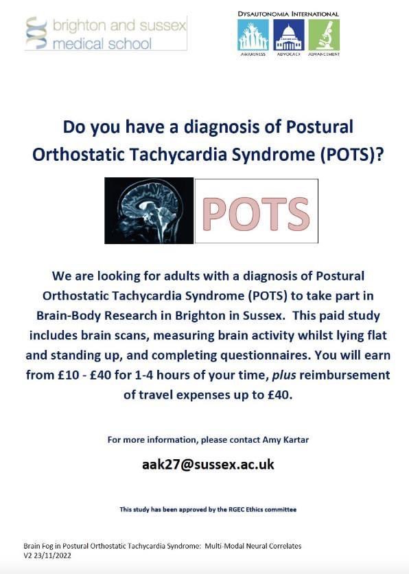 SEDSConnective's tweet image. New study by our patron, Dr Eccles at BSMS, is recruiting. People with a POTS diagnosis can apply to take part. #POTS #hEDS