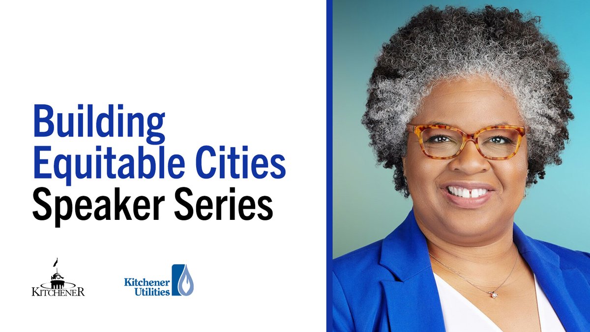 On March 23 at noon, Cathy Bernardino Bailey, a trailblazer in bringing equity and community focus to water service delivery, will join us on Zoom to discuss the path to water &amp; services equity. This is a FREE event that requires registration.

Details: Kitchener.ca/speakerseries