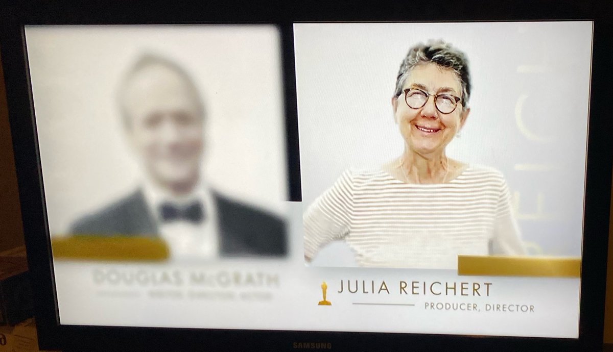 FilmDayton's tweet photo. A proud and bittersweet moment as #JuliaReichert's picture last night in the Oscar's in memoriam  section last night. https://t.co/I0dLwgUHLF