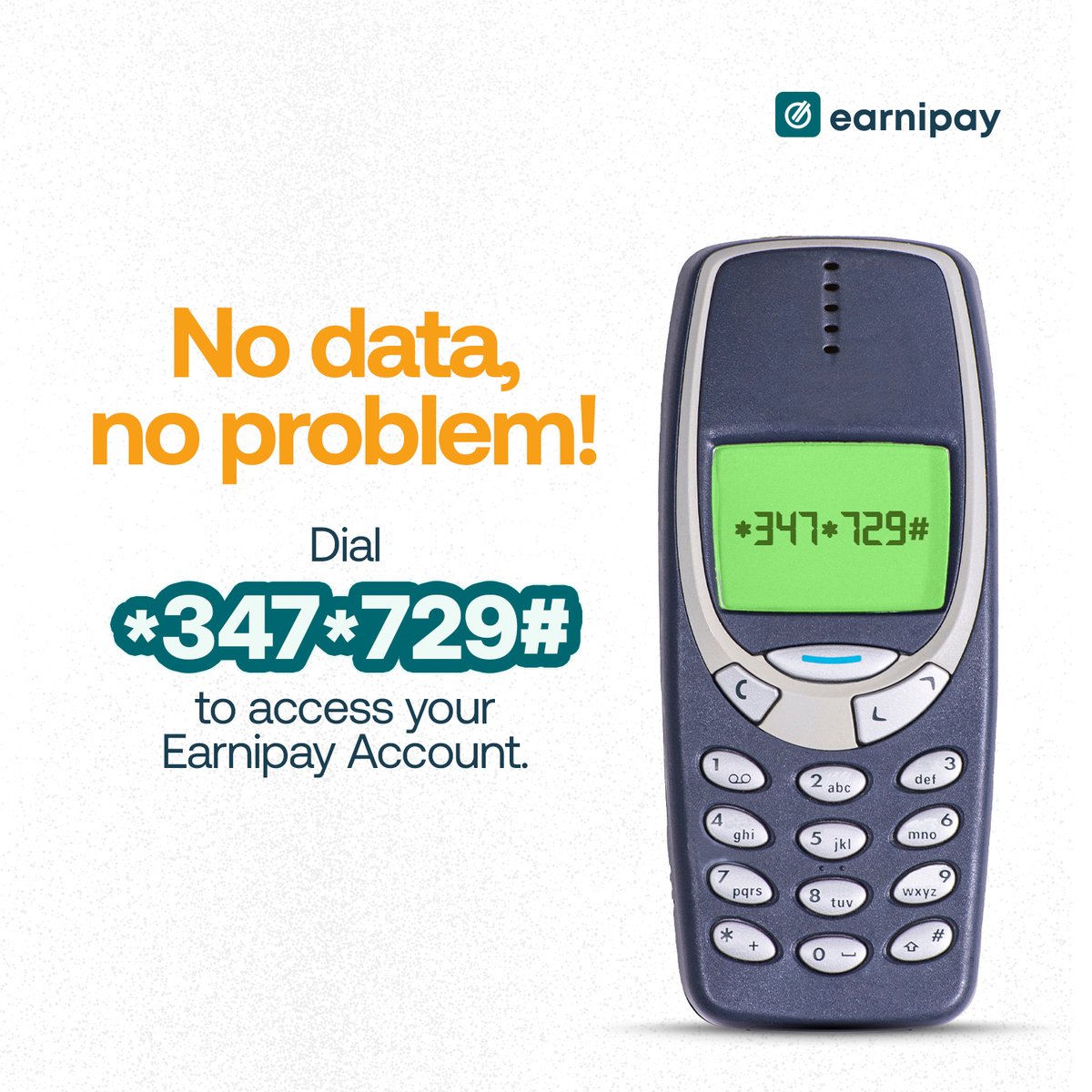 earnipay's tweet image. With *347*729#, you can access your Earnipay account and get paid in just a few clicks, especially when you run out of data or can&apos;t connect to the internet. It&apos;s fast, easy, and available 24/7. 
#Earnipay #USSDcode