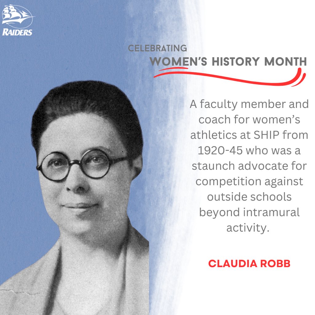 ShipURaiders's tweet photo. She is HER!

As we continue to celebrate Women’s History Month we recognize Claudia Robb and the work she has done for @shippensburgu Athletics. We also asked @ShipSoftball Alyssa Nehlen and @ShipLacrosse Annie Rathgeb what it means to be a female student athlete! https://t.co/m0rc4X5ebb