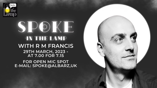 RMFrancis's tweet image. The first reading of my poems from, The Chain Coral Chorus ( @PlaydeadPress ) will be on 29th March at @ScreenSpoke . Look forward to seeing you there.