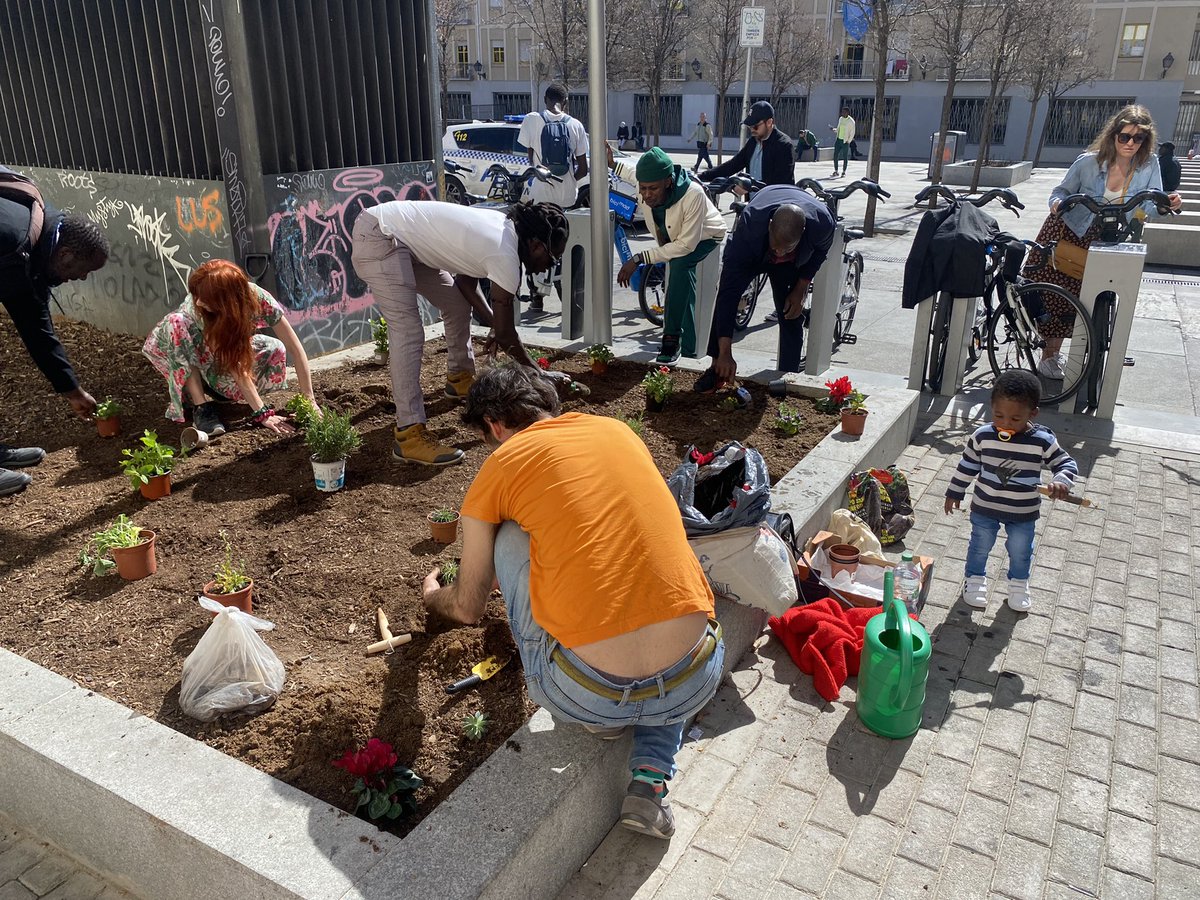 LVPdenuncia's tweet photo. Muchas gracias a todos lxs vecinxs que fueron a construir  el Vergel, el nuevo huerto de Nelson Mandela. 

Es bonito compartir la plaza con vecinxs, y al menos durante unas horas, que la plaza sea nuestra, y no de las drogas, las broncas y el alcohol. 🪴❤️ https://t.co/TXHjPrjDkg