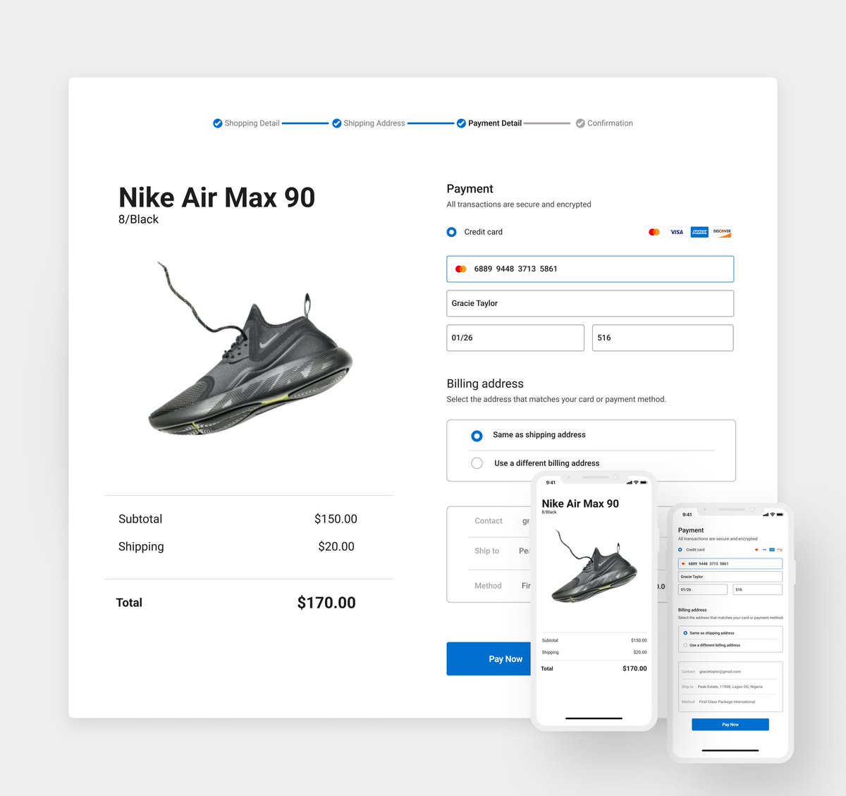 FaithOnasanyaa's tweet photo. Today I was tasked to design a credit card checkout page.
Couldn't pick a fave so I'm putting out the alternative design as well🤭
 #DailyUI #DailyUI002 #uidesign #uiux #uxdesigner #tech #progress https://t.co/LOl4fGrDE0