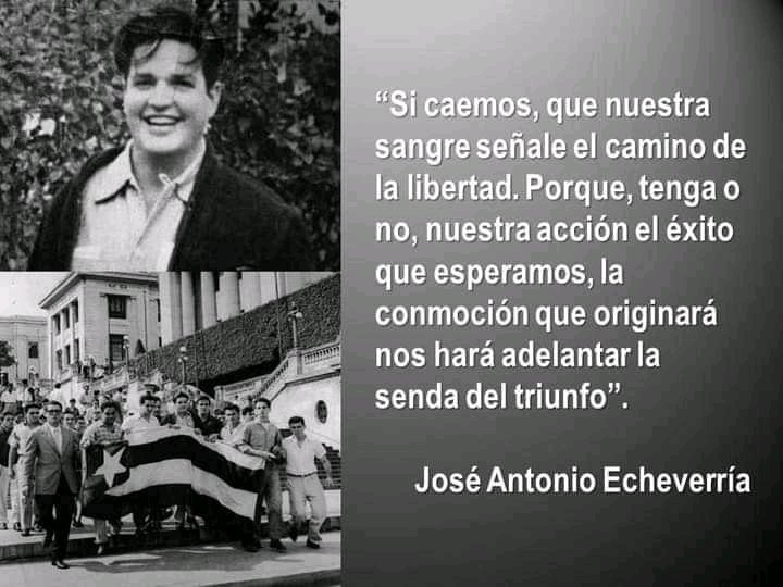 adonis84gmailc1's tweet photo. Hoy se cumplen 66 años del asalto al Palacio Presidencial y la toma de la emisora Radio Reloj. Acción armada llevada a cabo por jóvenes del Directorio Revolucionario, encabezado por José Antonio Echeverría y cae en combate Ubaldo Díaz Fuentes.
#Artemisa 
#GuiraDeMelena
#Cuba https://t.co/QiIOYRXP19