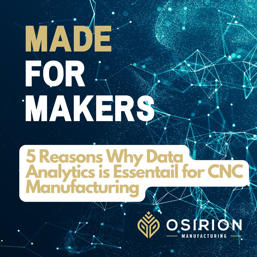Today's #MadeforMakers blog shares 5 reasons why data analytics is essential for CNC manufacturing. 

🔗 in Bio

#MadeforMakers #Blog #5ReasonsWhy #DataAnalytics  #CNCManufacturers #OsirionMfg #DataDriven #ProcessImprovement
6d