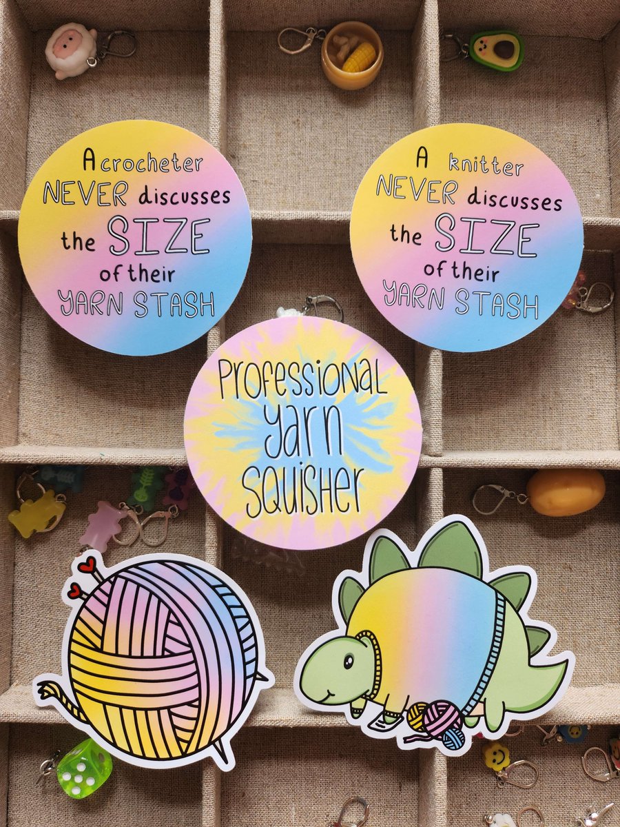 devwithzachary's tweet photo. Very proud of the stickers my wife has created for her stall at East Anglia Yarn Festival this weekend, if your going come check them out! 
#eastangliayarnfestival #eayf2023 #yarnshow #yarnfest #ukyarnshow #norwich #norfolk #eastanglia #norwichevents #norfolkevents #suffolk https://t.co/kJ0rbytqdO