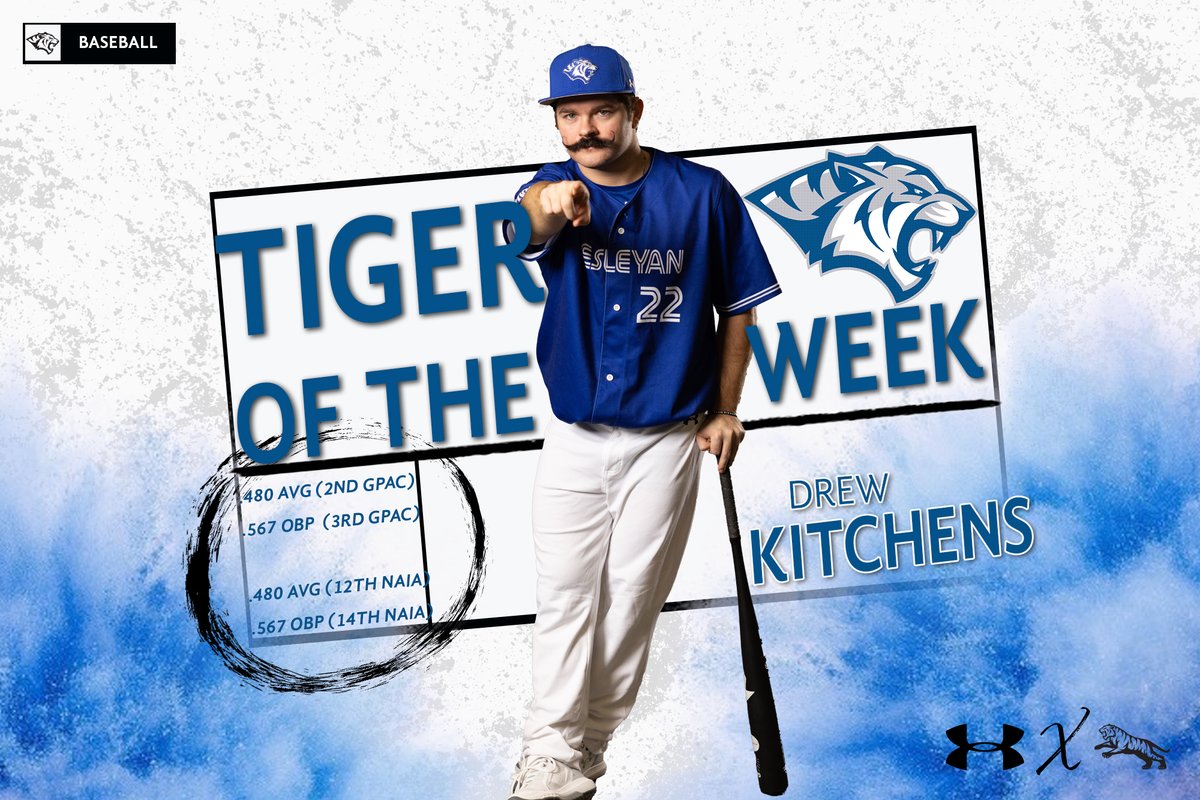 Tiger athlete-of-the-week goes to Senior infielder, Drew Kitchens. Kitchens is hitting a team best and second in all the GPAC (.480) on the season with eight runs batted in, five runs scored and three stolen bases to go with a (.567) on base (3rd best in GPAC). <a href="/DWUBaseball/">DWU Baseball</a>
