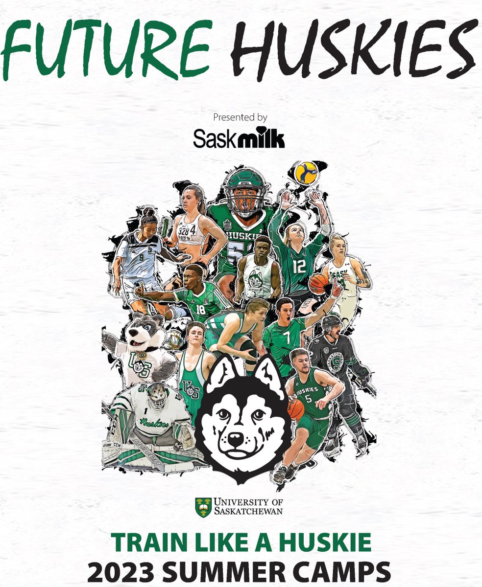 HuskieAthletics's tweet photo. REGISTER NOW!
 
The Future Huskies Summer Camps presented by SaskMilk are now open for registration. Camps are available in the following sports:
 
Basketball
Hockey
Soccer
Football
Volleyball
Wrestling
Multi-Sport Camps
 
To register, click HERE: https://t.co/XekBSlil4e https://t.co/UnWkChzqGC