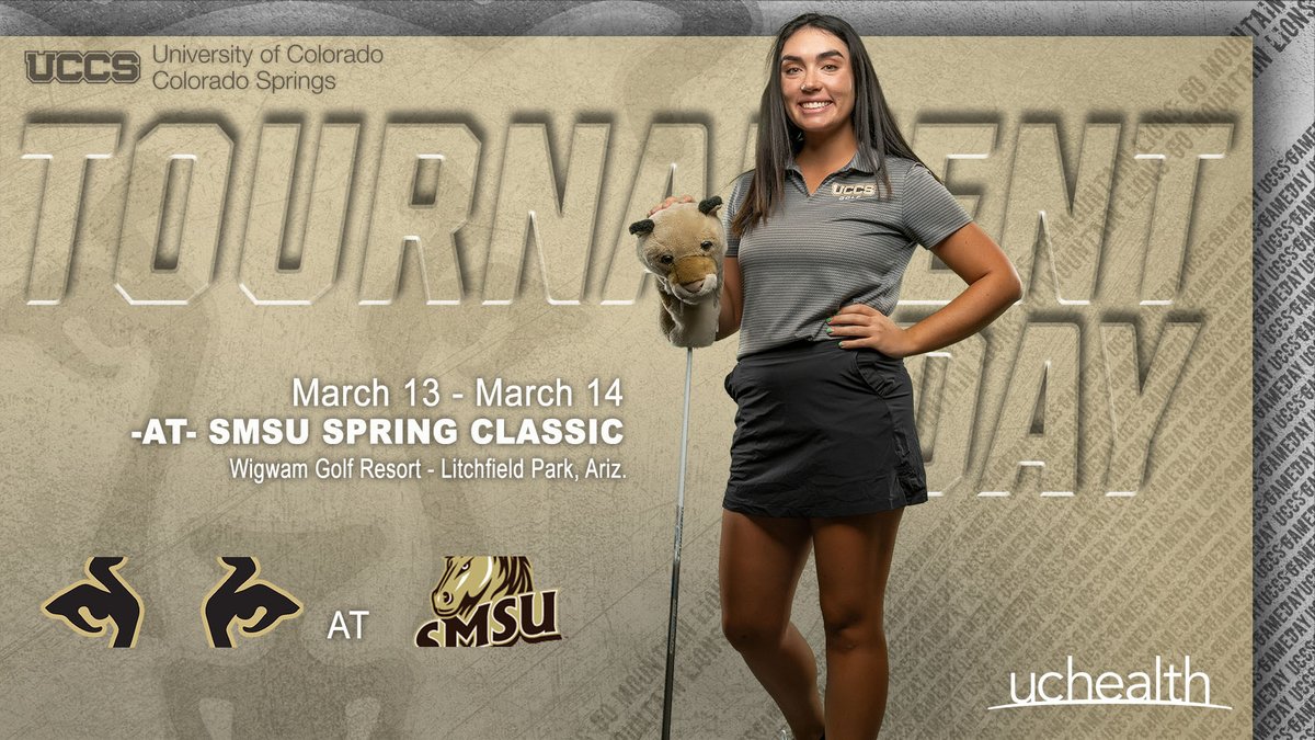 UCCS_WGolf's tweet photo. 🏌️‍♀️TOURNAMENT DAY🏌️‍♀️

🎟️ SMSU Spring Classic
📍 Litchfield Park, Ariz.
⛳ Wigwam Golf Resort
📊 https://t.co/V2gQ4HqqwS 
#GoMountainLions #RMACgolf https://t.co/MRaDyyA21e