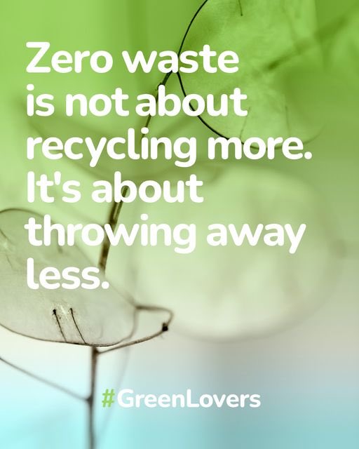 Zero waste is not about recycling more. It's about throwing away less. 🌱

#GreenFuture #SustainabilityMatters #EcoFriendlyLiving #ClimateActionNow #RenewableEnergy #ReduceReuseRecycle #ZeroWasteGoals #ZeroWaste #vegansingles #ecosingles #veganmatchmaking #GreenLovers