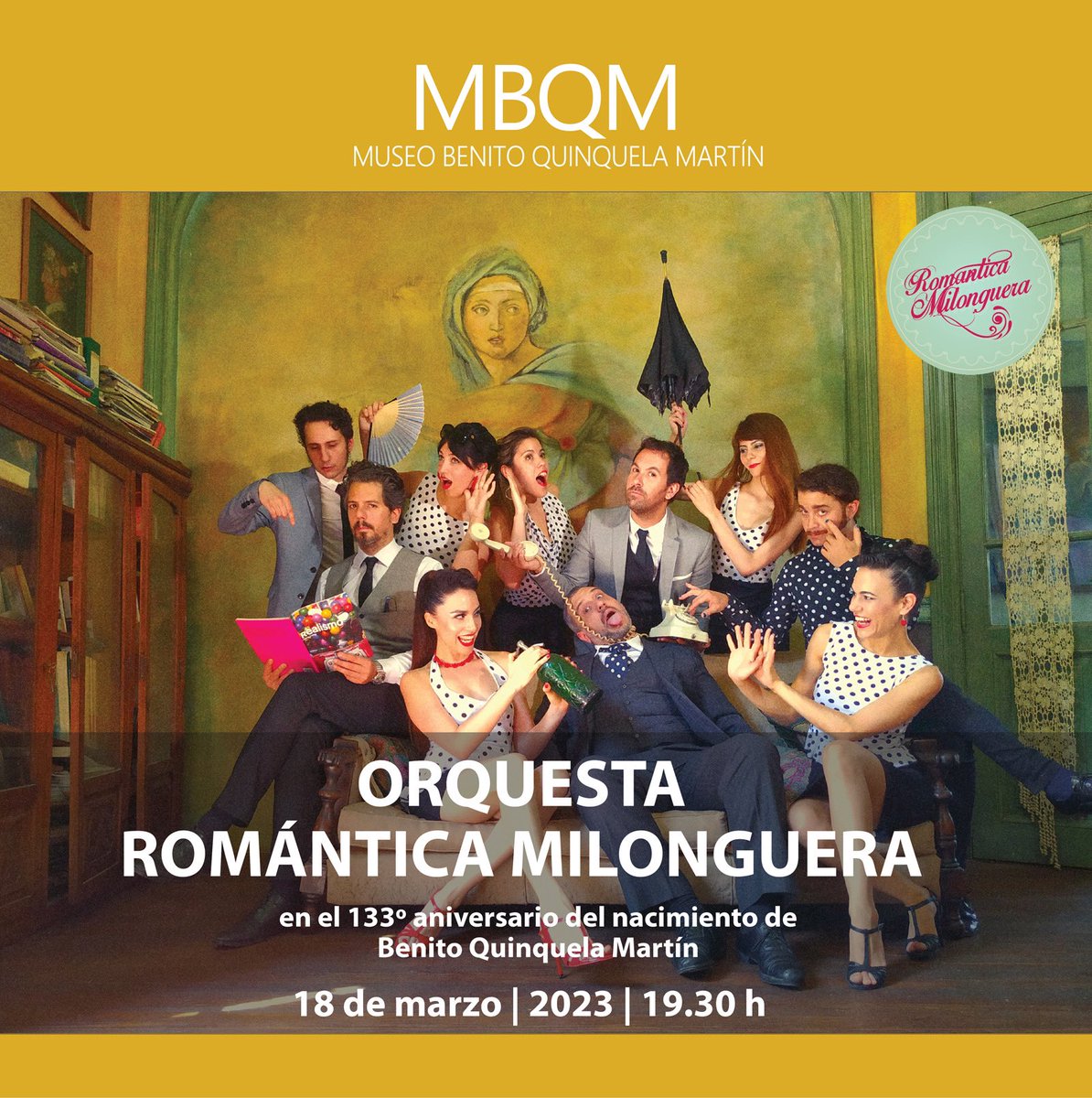 MuseoQuinquela's tweet photo. INVITACIÓN AL 133° ANIVERSARIO DEL NACIMIENTO DE #QUINQUELA 

El #MBQM se prepara para una nueva celebración. Invitamos a ustedes al festejo que tendrá lugar el sábado 18 de marzo.

¡Los esperamos! https://t.co/Xz8p7uE5LB