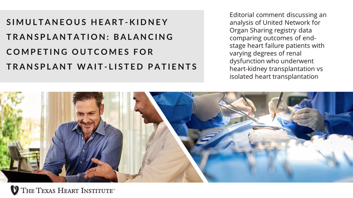 The Texas Heart Institute (@texas_heart) on Twitter photo Simultaneous heart-kidney transplantation: Balancing competing outcomes for transplant wait-listed patients | #THIPubs #DrCivitello <a href="/ajith1230/">Ajith Nair</a> | <a href="/JACCJournals/">JACC Journals</a> doi.org/10.1016/j.jacc… Simultaneous heart-kidney transplantation: Balancing competing outcomes for transplant wait-listed patients | #THIPubs #DrCivitello <a href="/ajith1230/">Ajith Nair</a> | <a href="/JACCJournals/">JACC Journals</a> doi.org/10.1016/j.jacc…