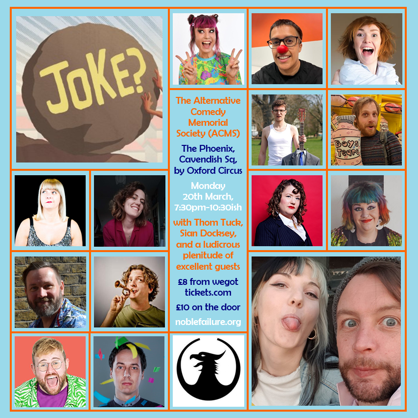 AltComMemSoc's tweet image. #ACMS
🌆 @ThePhoenix_W1
📅 Monday March 20th, 7:30pm
🎟️ £8-£13.50 tickets: wegottickets.com/event/573421
😻 hosted by @siandocksey &amp;amp; @turlygod, with eg @katiepritchards, @stevepretty, @thetedhill AND MORE
🌈 free guestlist for a) trans &amp;amp; NB folk and b) veteran ACMS acts, DM us yr names